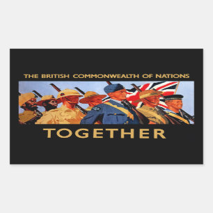 Together ~ The British Commonwealth of Nations Rectangular Sticker