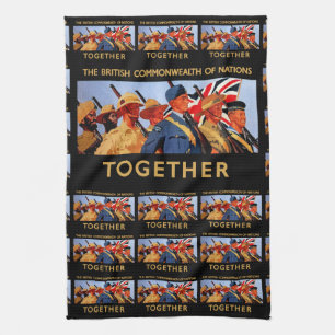 Together ~ The British Commonwealth of Nations Tea Towel