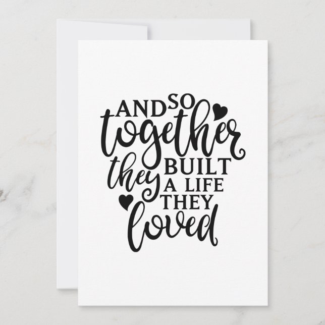 Together They Built A Life Family Reunion Ideas Thank You Card (Front)