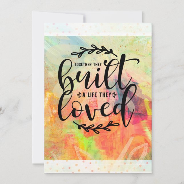 Together They Built a Life They Loved Greeting Car Holiday Card (Front)