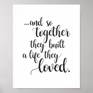Together They Built a Life wall art - black