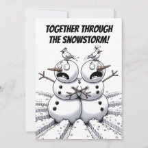 Together through the snowstorm!