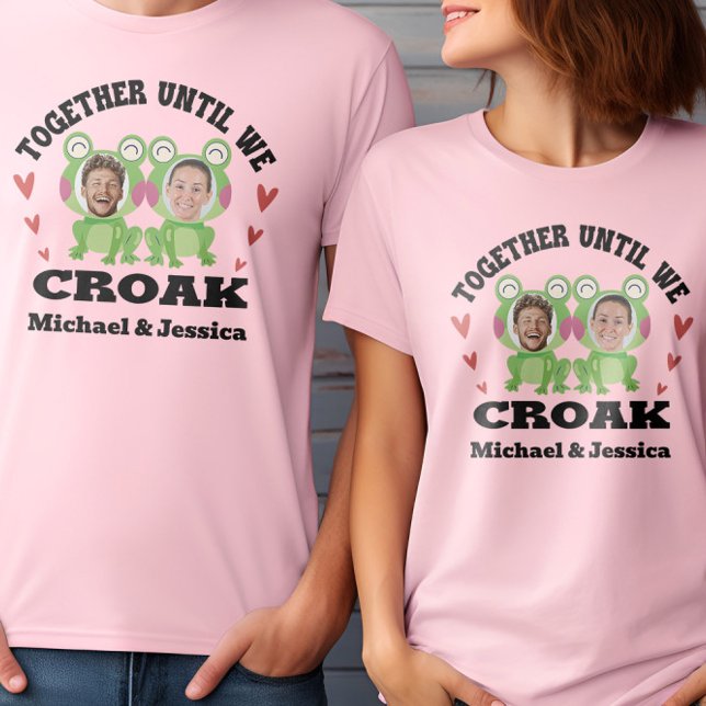Together Until We Croak Frog Custom Names & Faces T-Shirt (Creator Uploaded)