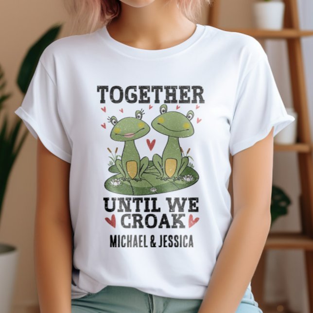 Together Until We Croak Retro Frog Couple Custom T-Shirt (Creator Uploaded)