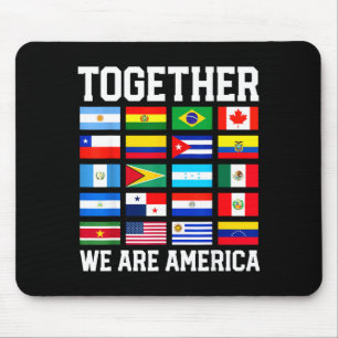Together We Are America Flags T-shirt.png Mouse Mat