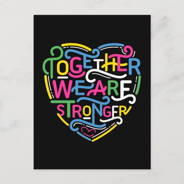 Together We Are Stronger Postcard (Front)