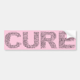 Together We Can Find a Cure (Black Text) Bumper Sticker