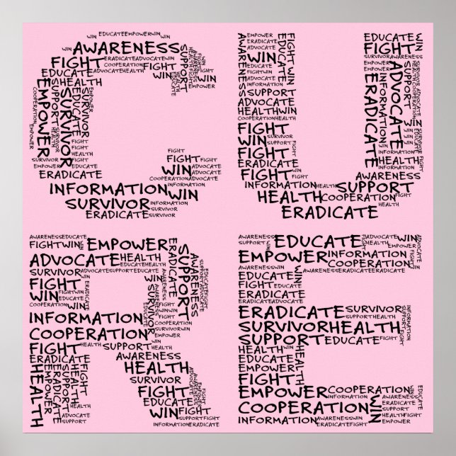 Together We Can Find a Cure (Black Text) Poster (Front)