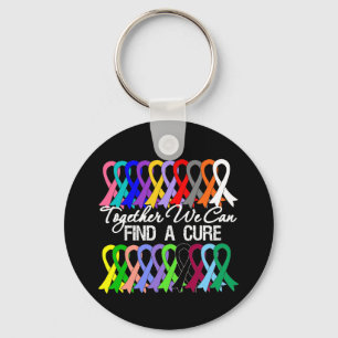Together We Can Find a Cure Cancer Ribbons Key Ring