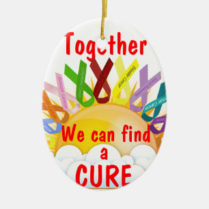 Together we can find a CURE Ceramic Tree Decoration