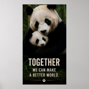 🐼 Together We Can Make A Better World 🌎 Poster