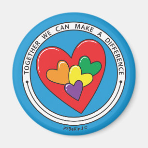 Together We Can Make A Difference 3_ Magnet 2.25"