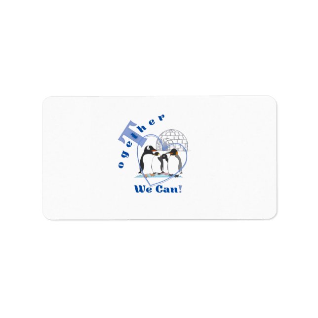 Together We Can | Motivational quote T-shirt  Label (Front)