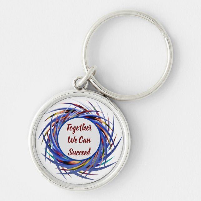 Together We Can Succeed Spiral Employee Motivation Key Ring (Front)