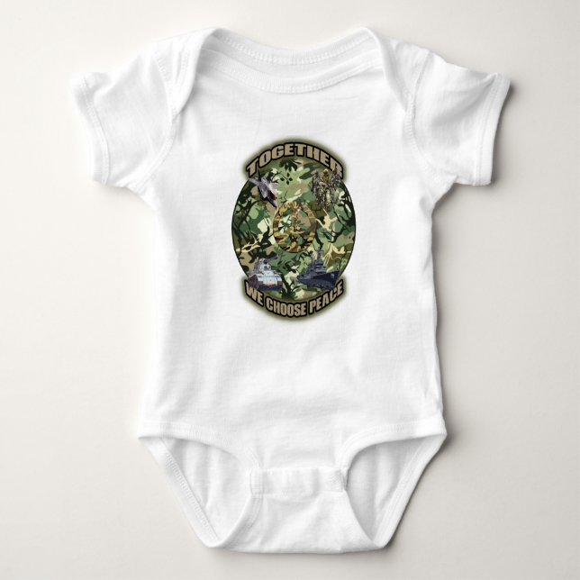 Together, we choose peace baby bodysuit (Front)