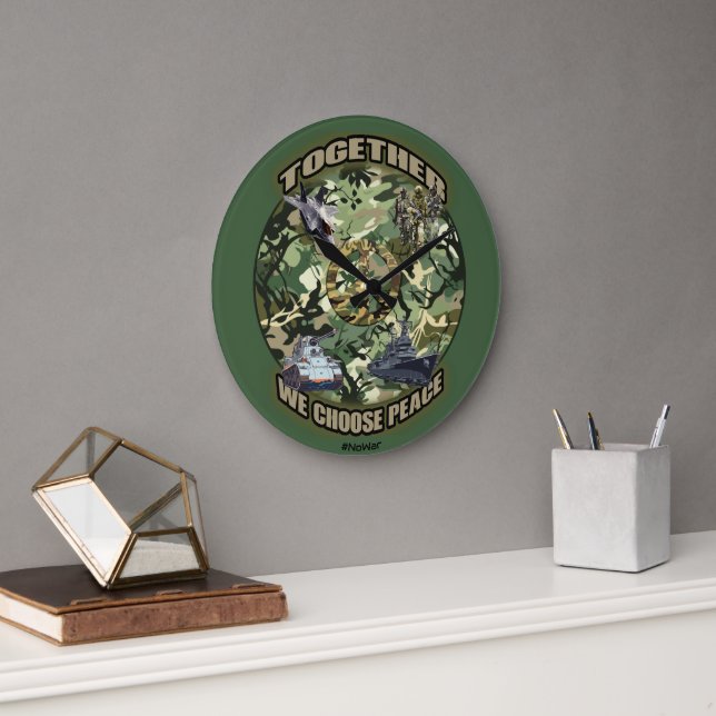 Together, we choose peace large clock (Office)