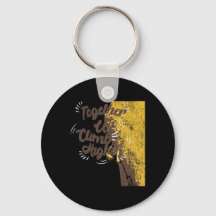 Together We Climb Together Rock Climbing Key Ring