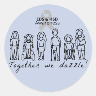 Together we dazzle sticker (round)