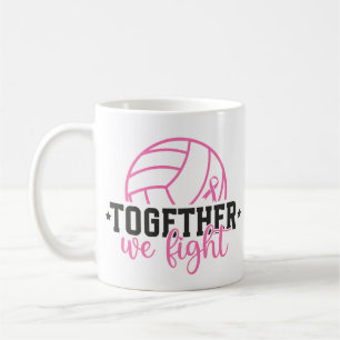 Together We Fight Breast Cancer Pink Ribbon Coffee Mug