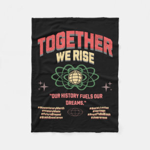 Together We Rise Black Lives Racial Harmony Fleece Blanket