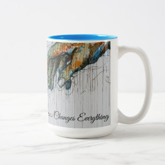 Together We Rise Coffee Mug – Abstract Helping Han