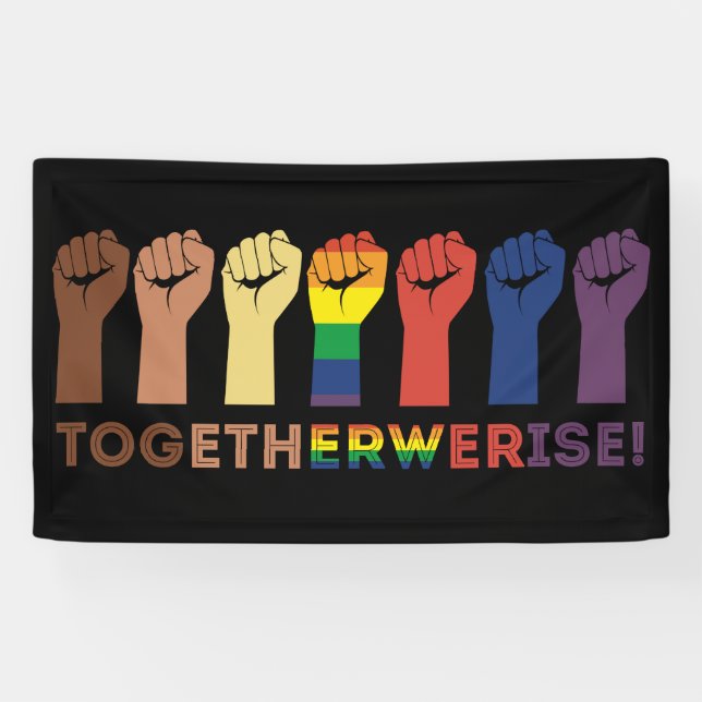Together We Rise Equality Social Justice Banner (Horizontal)