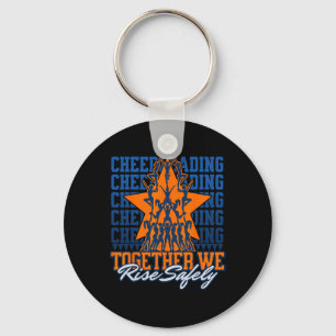 Together We Rise Safely - Cheerleading Safety Awar Key Ring