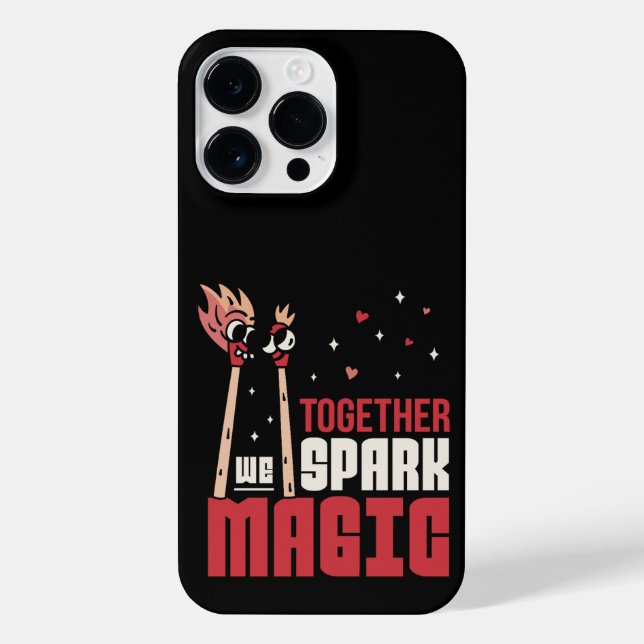 TOGETHER WE SPARK MAGIC MATCHES COUPLE iPhone CASE (Back)