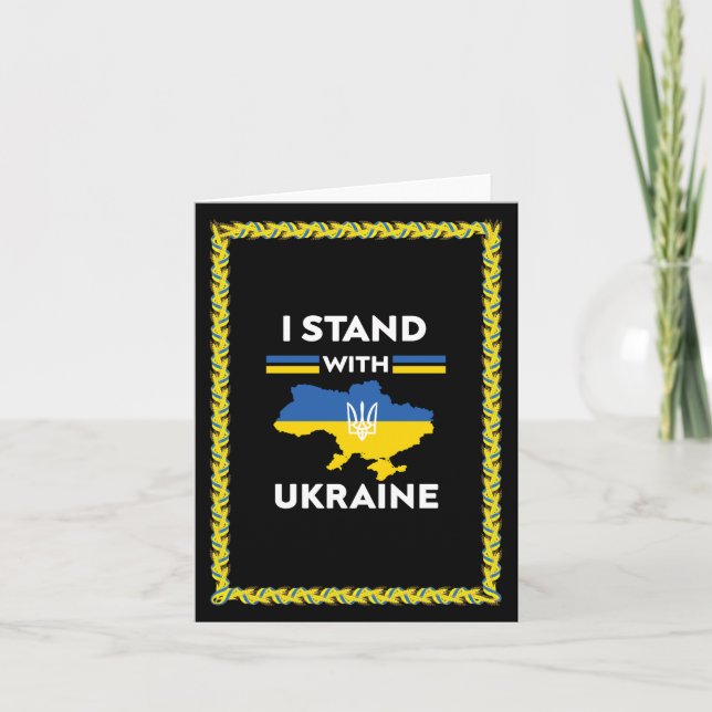 Together We Stand: Ukraine Unity Shield Card (Front)