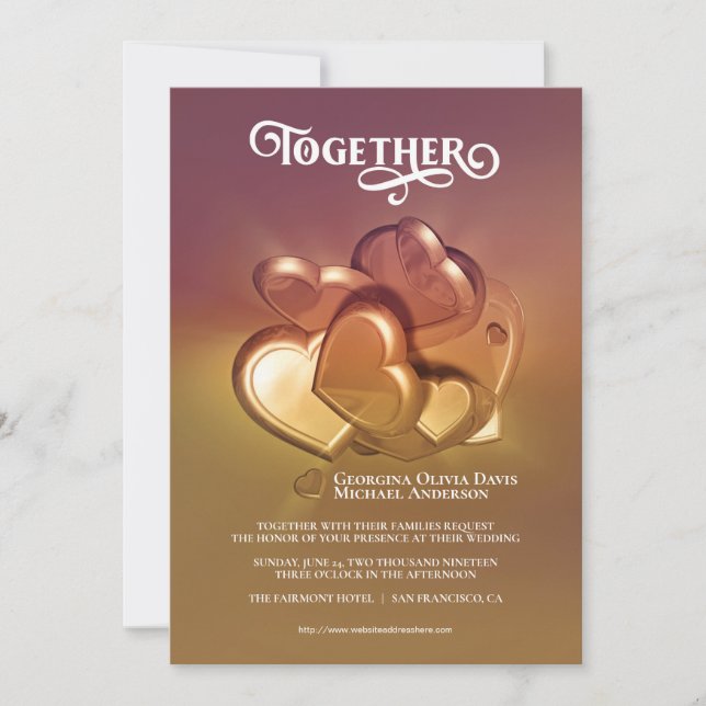 Together Wedding Announcement (Front)
