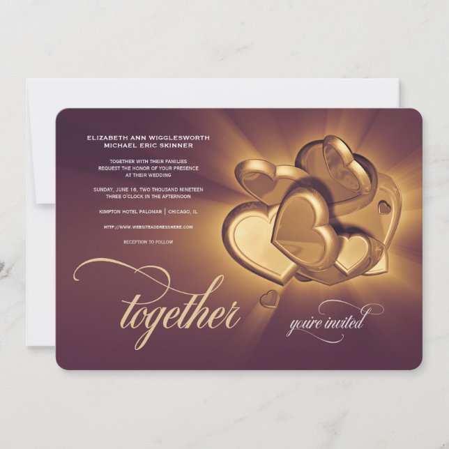 Together Wedding Invitation (Version 2) (Front)