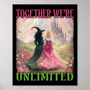 Together Witches Unlimited Pink Green Witch Hallow Poster