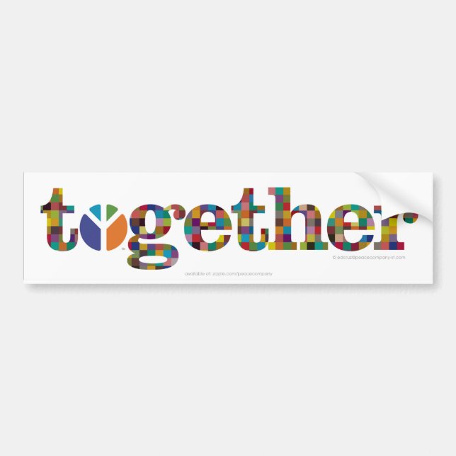 together (with Peace Company logo) Bumper Sticker (Front)