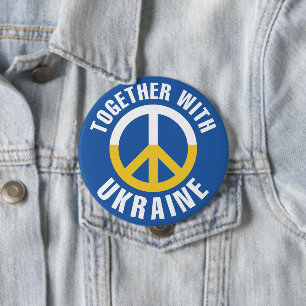 Together With Ukraine 10 Cm Round Badge