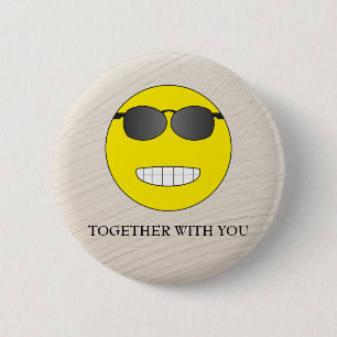 Together with you 6 cm round badge