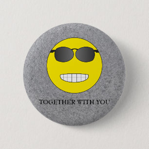 Together with you 6 cm round badge