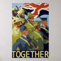 'Together' WW2 Propaganda Poster