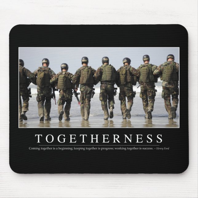 Togetherness: Inspirational Quote Mouse Mat (Front)