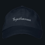 Togetherness Printed Custom text Wedding Cute Hat<br><div class="desc">Celebrate the unity and love of your relationship with the "Togetherness" hat, an accessory that perfectly encapsulates the bond you share with your partner. Elegant Navy Hat colour and You able to change or edit your own text.</div>