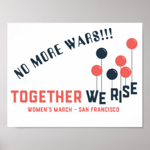 Togethr We Rise - No More Wars! Poster