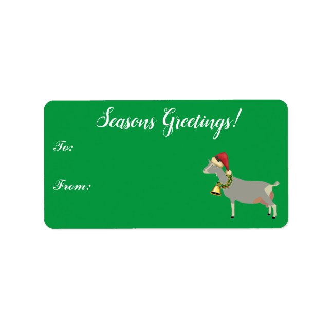 Toggenburg Dairy Goat Christmas Gift Tag (Front)