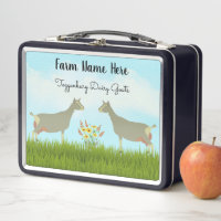 Toggenburg Dairy Goat Herd Metal Lunch Box