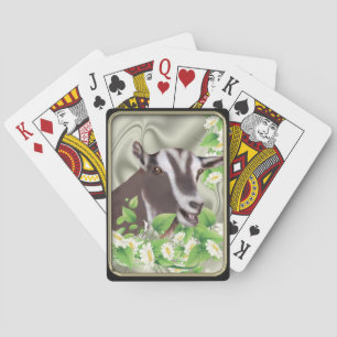 Toggenburg Dwarf Goat Daisies Bicycle® Playing Car Cards