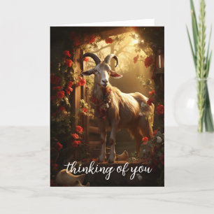 Toggenburg Goat in the Rose Garden Thank You Card