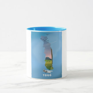 Togo African map travel print Mug