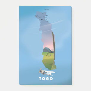 Togo African map travel print Post-it Notes
