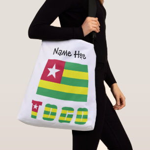 Togo and Togolese Flag Personalised  Crossbody Bag