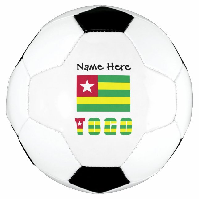 Togo and Togolese Flag Personalised  Football (Front)