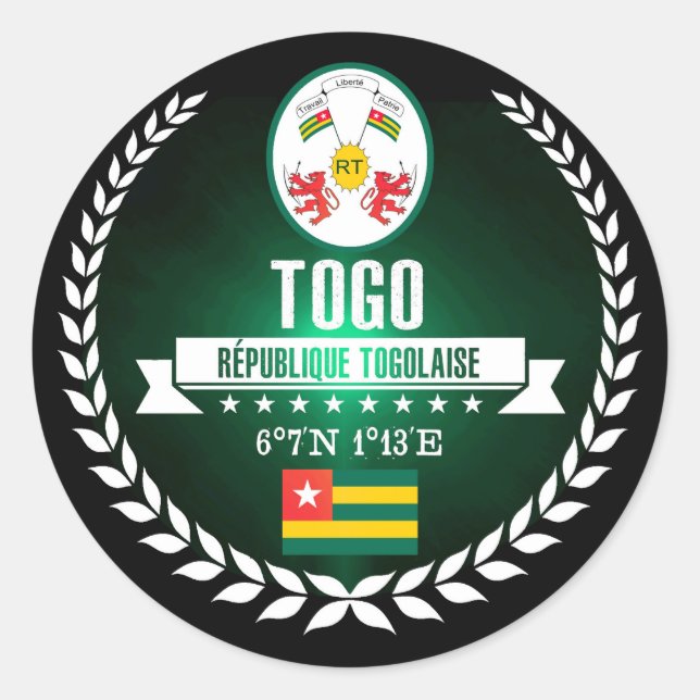 Togo Classic Round Sticker (Front)