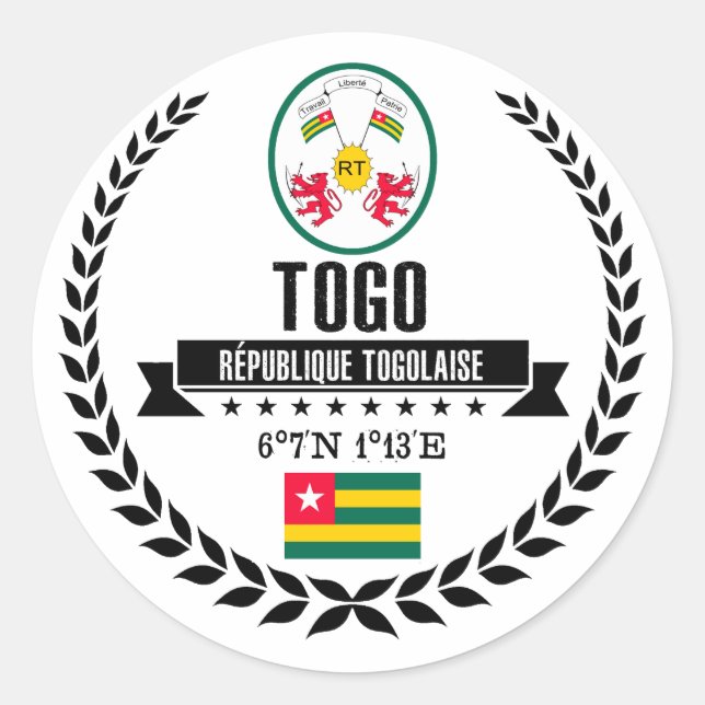 Togo Classic Round Sticker (Front)